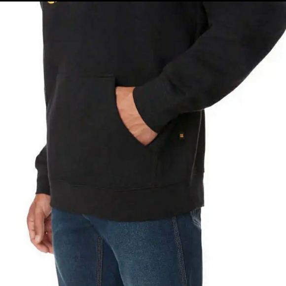 CAT Caterpillar Black & Gold Yellow Men's Hoodie, Sz M NWT - Picture 5 of 9